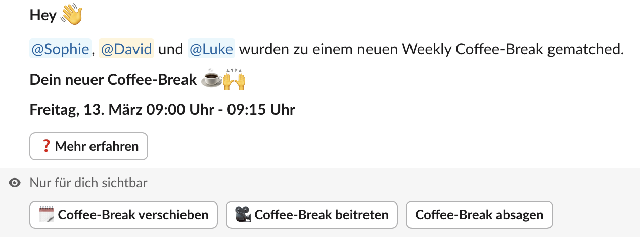 Die smarte Mitarbeitervernetzung direkt in Slack.